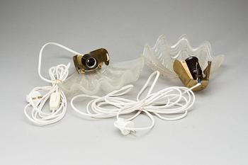 VÄGGLAMPETTER, 1 par. ASEA SKANDIA, 1900-talets mitt.