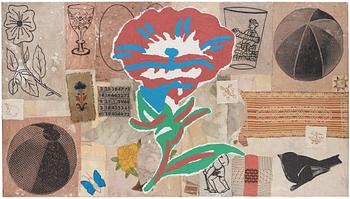 399. Donald Baechler, "Untitled (Red Flower)".