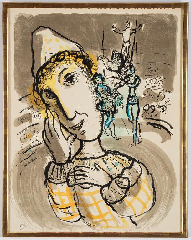 Marc Chagall, efter färglitografi, bär numrering 265/1000 med blyerts.