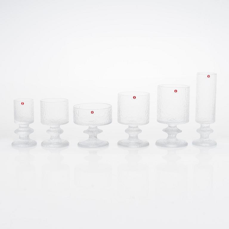 Timo Sarpaneva, dricksglas, 67 st, "Senaattori" för Iittala. I produktion 1969-1981.