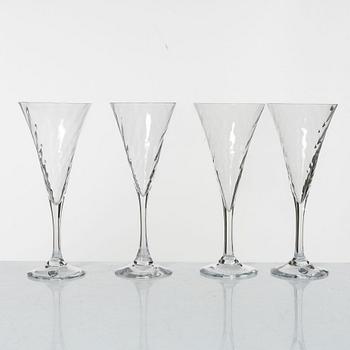 Gunnar Cyrén, 17 champagne flutes, 'Helena', Orrefors.