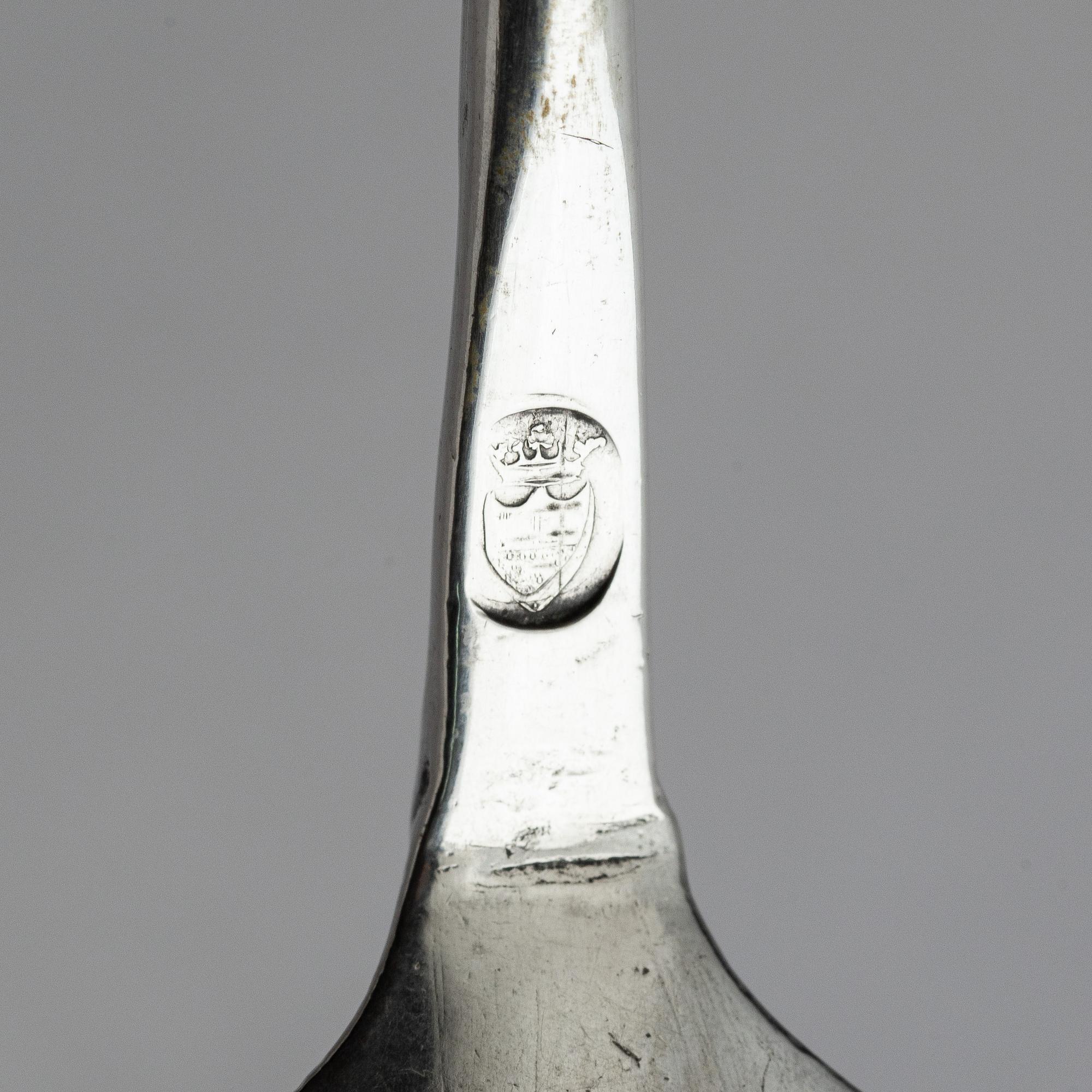 A Scandinavian 17th/18th century silver spoon.