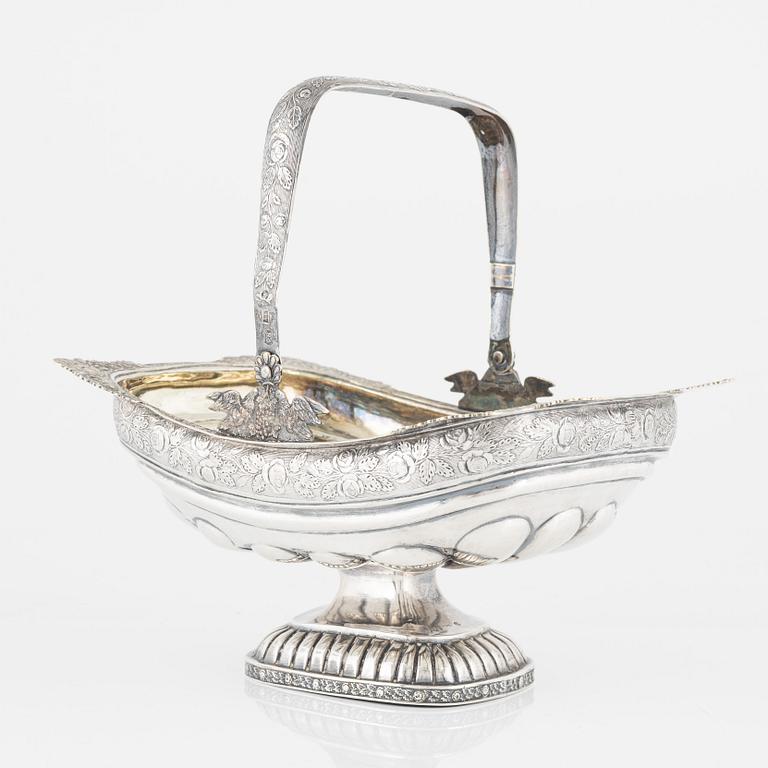 Konfektkorg, silver, Abraham Forstedt, St Petersburg 1836.