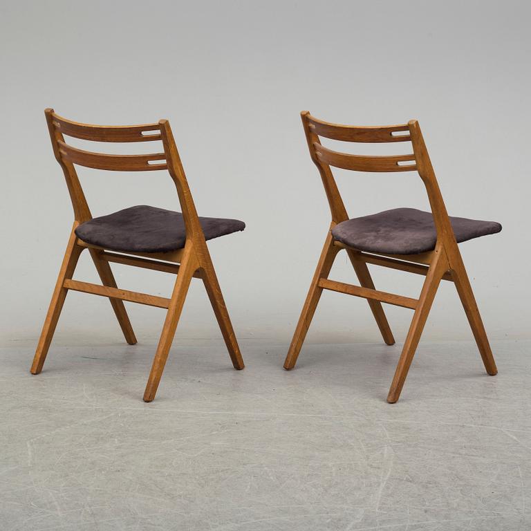 Six 1960s Danish teak chairs.