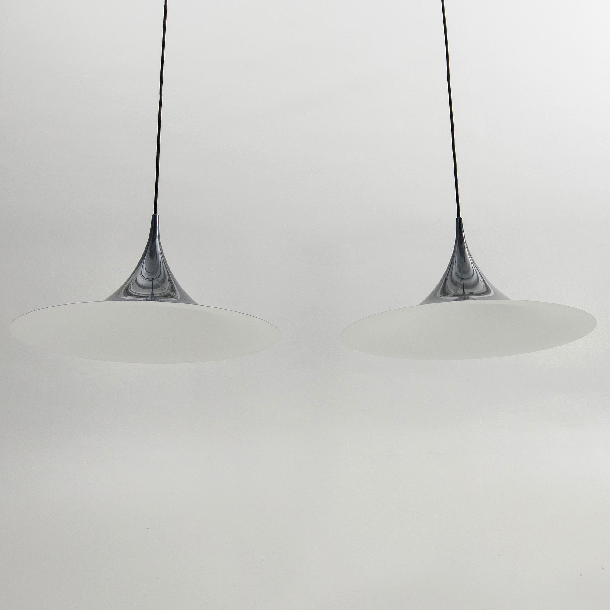 Bonderup & Thorup, ceiling lamps, a pair, "Semi pendant", Gubi, Denmark.