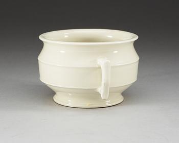 A blanc de chine censer, Qing dynasty.