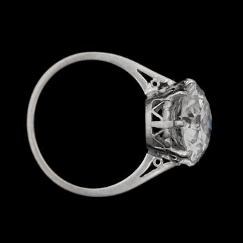 RING, gammalslipad diamant ca 3.50 ct. Stockholm 1947.