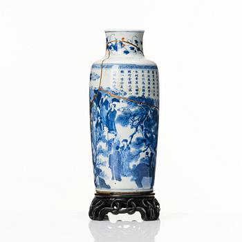 Vas, porslin. Qingdynastin, Kangxi (1662-1722).