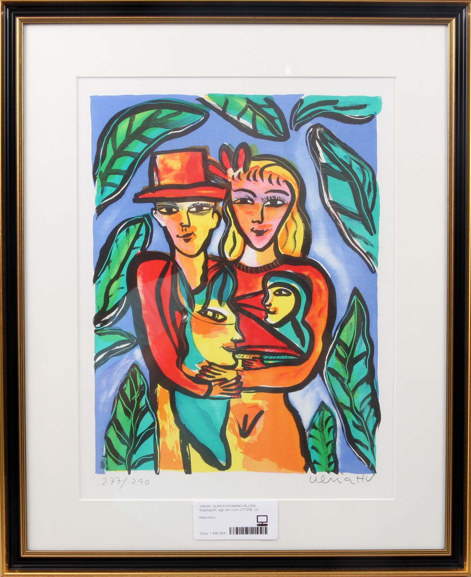 ULRICA HYDMAN-VALLIEN, färglitografi, sign och numr 277/290.