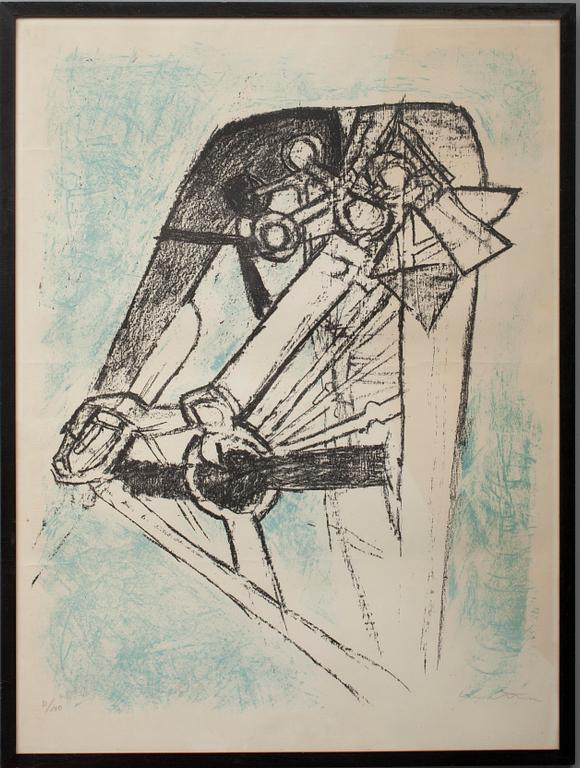 ROBERTO MATTA (Chile), färglitografi 1959, numr. 11/100, sign.