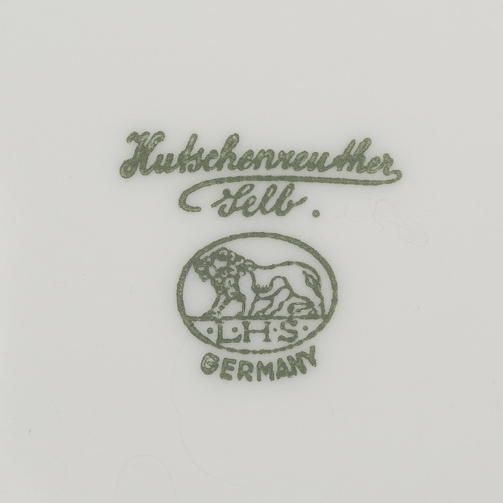 MATSERVIS, 70 delar, porslin, "Noblesse", Hutschenreuther, Selb, Tyskland 1950-60-tal.