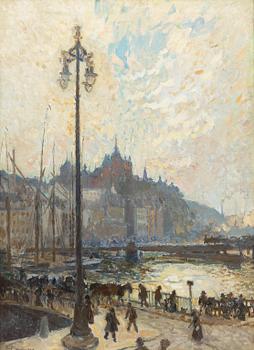Axel Erdmann, View over the Laurinska House, Södermalm.