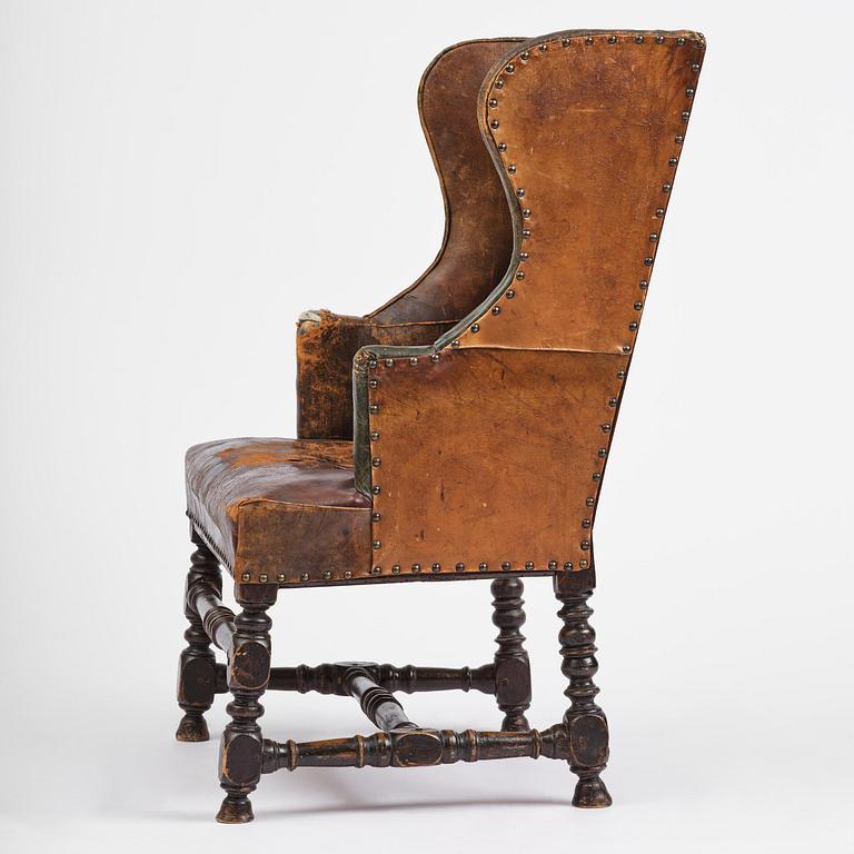 A Swedish baroque armchair, circa 1700.
