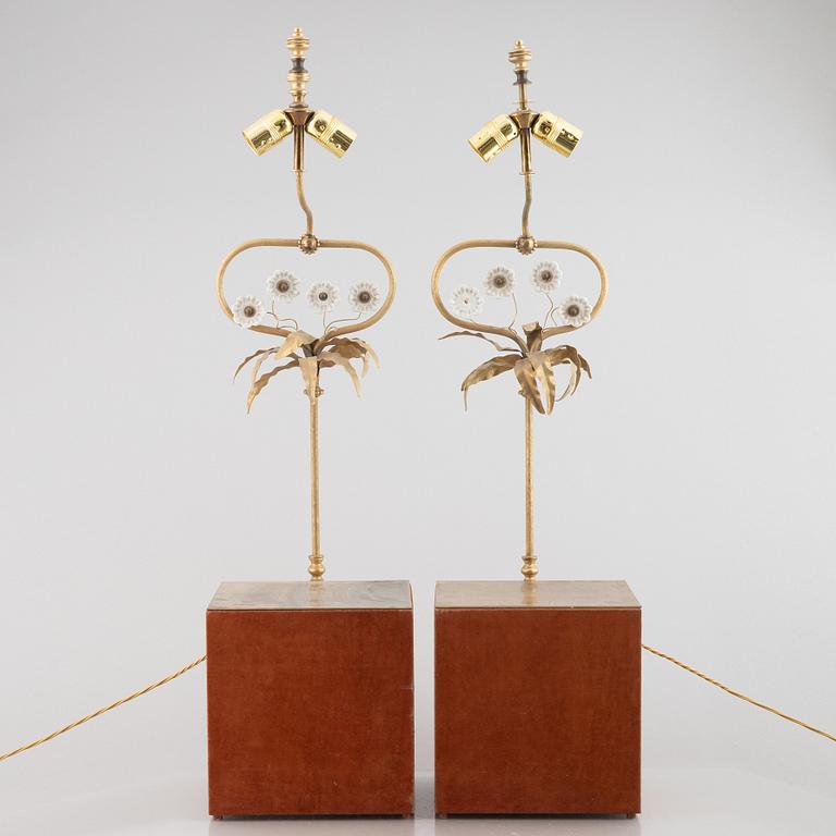 Bordslampor, ett par, 1900-talets senare del.