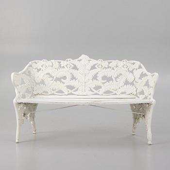Trädgårdssoffa, Melins Metallgjuteri, Anderstorp, 1900-talets senare del.