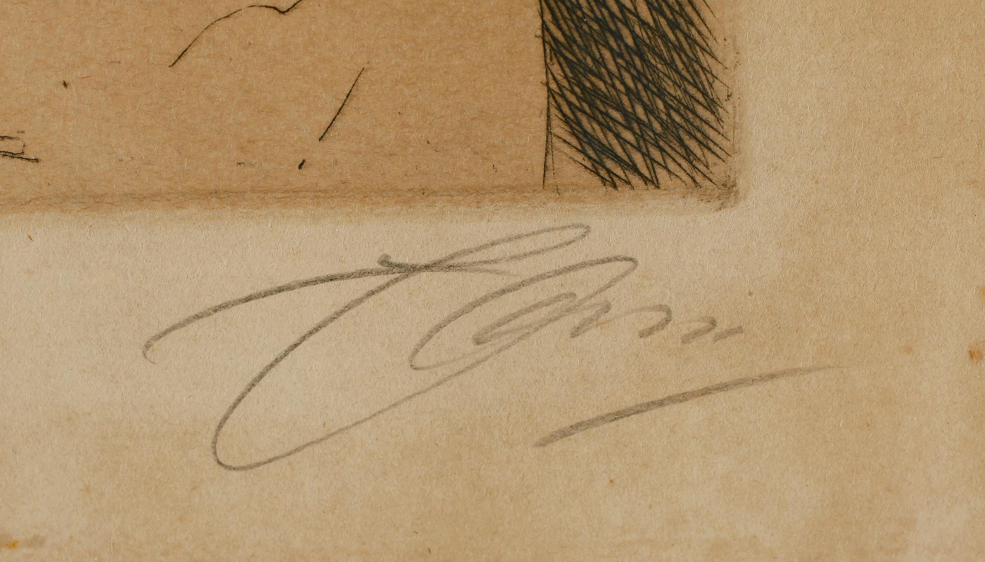 ANDERS ZORN, etsning, signerad med blyerts.