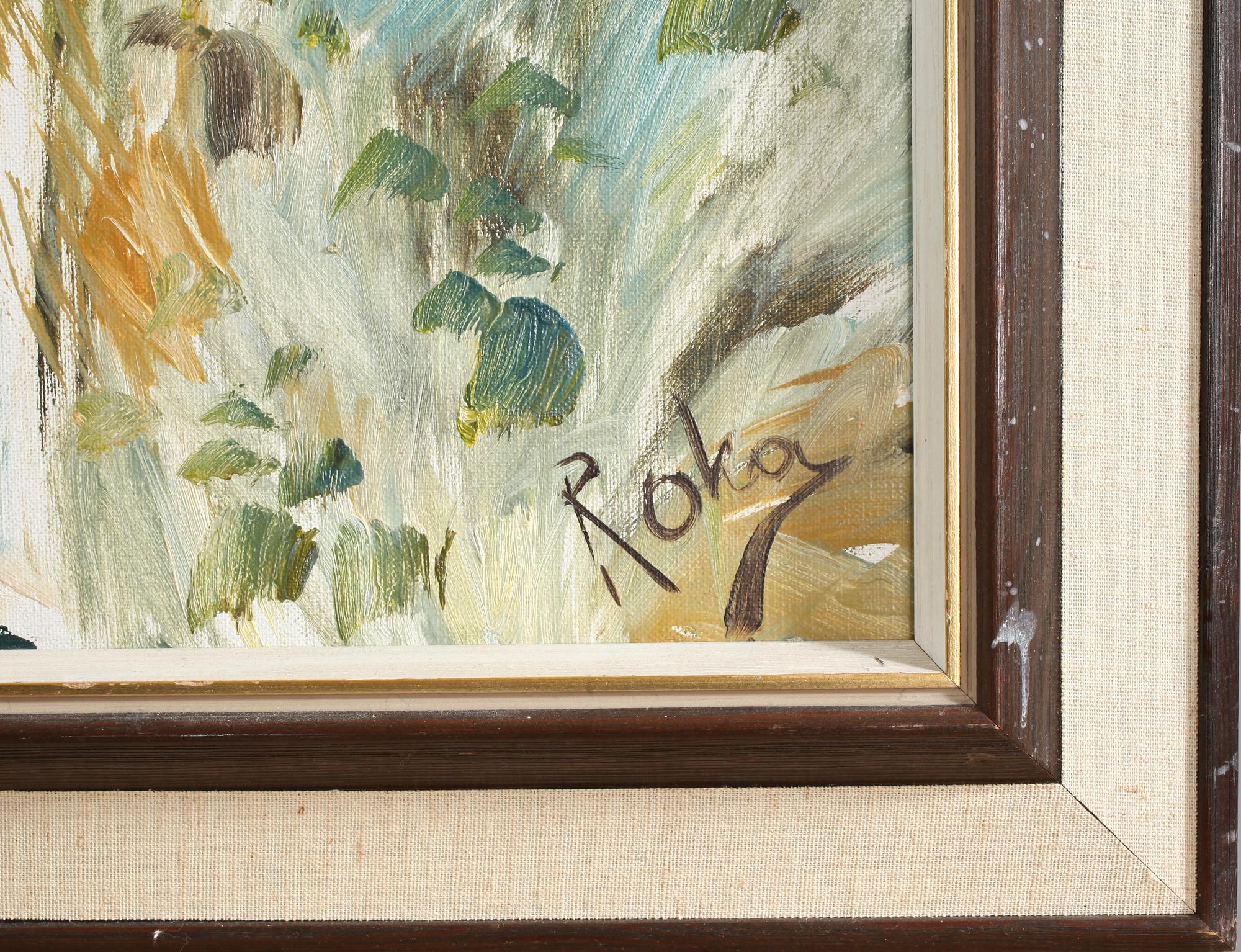 CHARLES ROKA, olja på duk, sign.