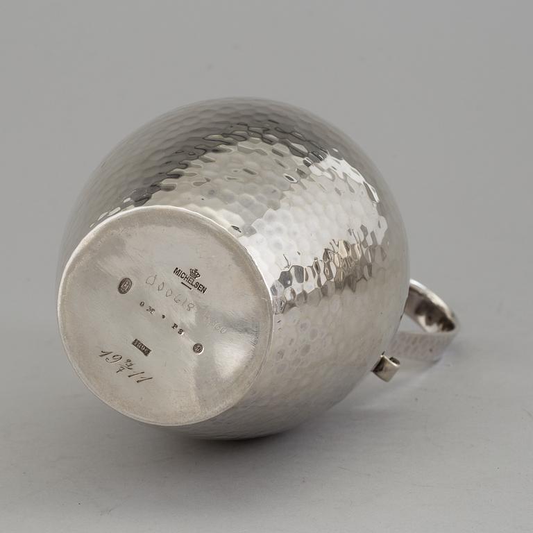 A Danish silver wine jug, maker's mark Michelsen, Copenhagen 1896.