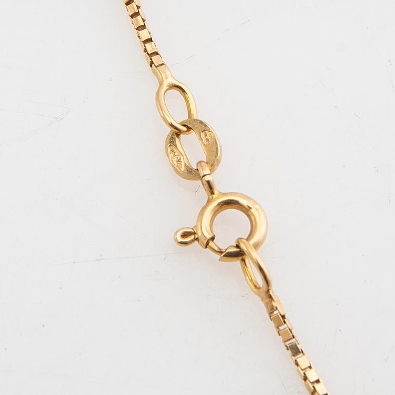 Halsband, 18K guld och akvamarin.