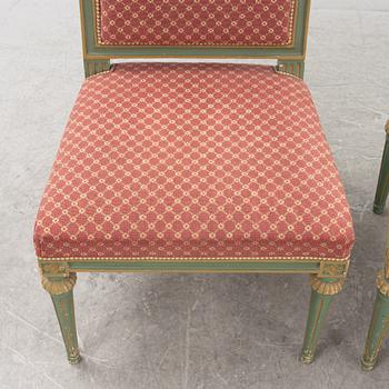 A pair of Gustavian-style chairs, 19th/20th Century.