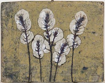 Francesca Mascitti-Lindh, relief, stengods, signerad i godset F. Lindh Arabia 100.