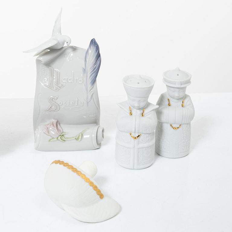 Lladró, a collection of figurines etc. Including "Romantic doves - wall art", "Sitting in heaven", "Our lady of Lourdes".