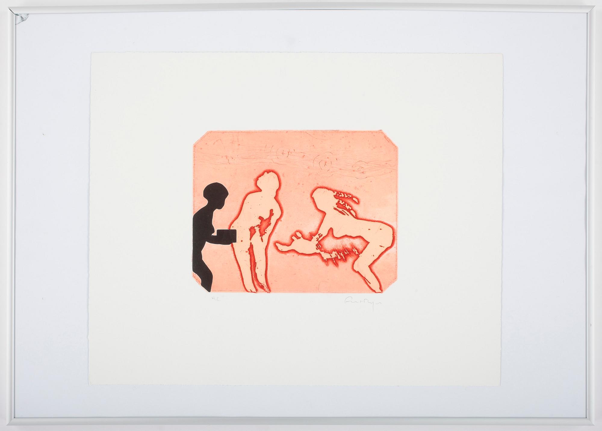 ERNST BILLGREN, färgetsning, sign.