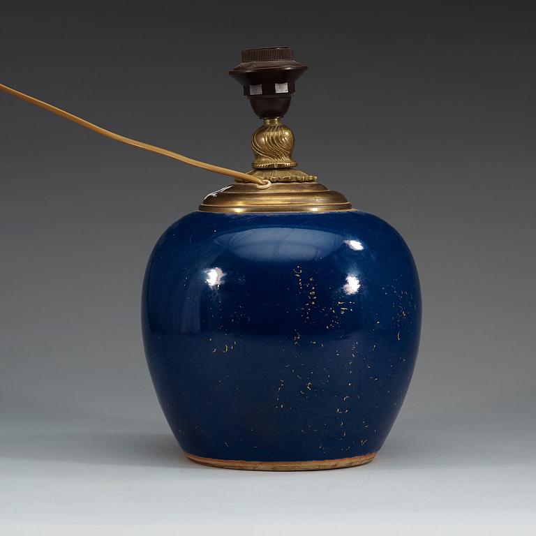 A powder blue jar, Qing dynasty, Qianlong (1736-95).