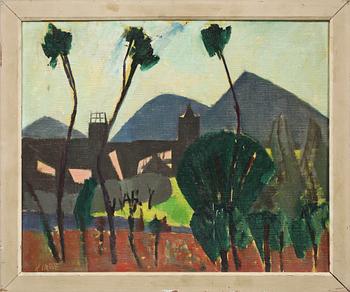 KNUT IRWE, olja på pannå, sign.