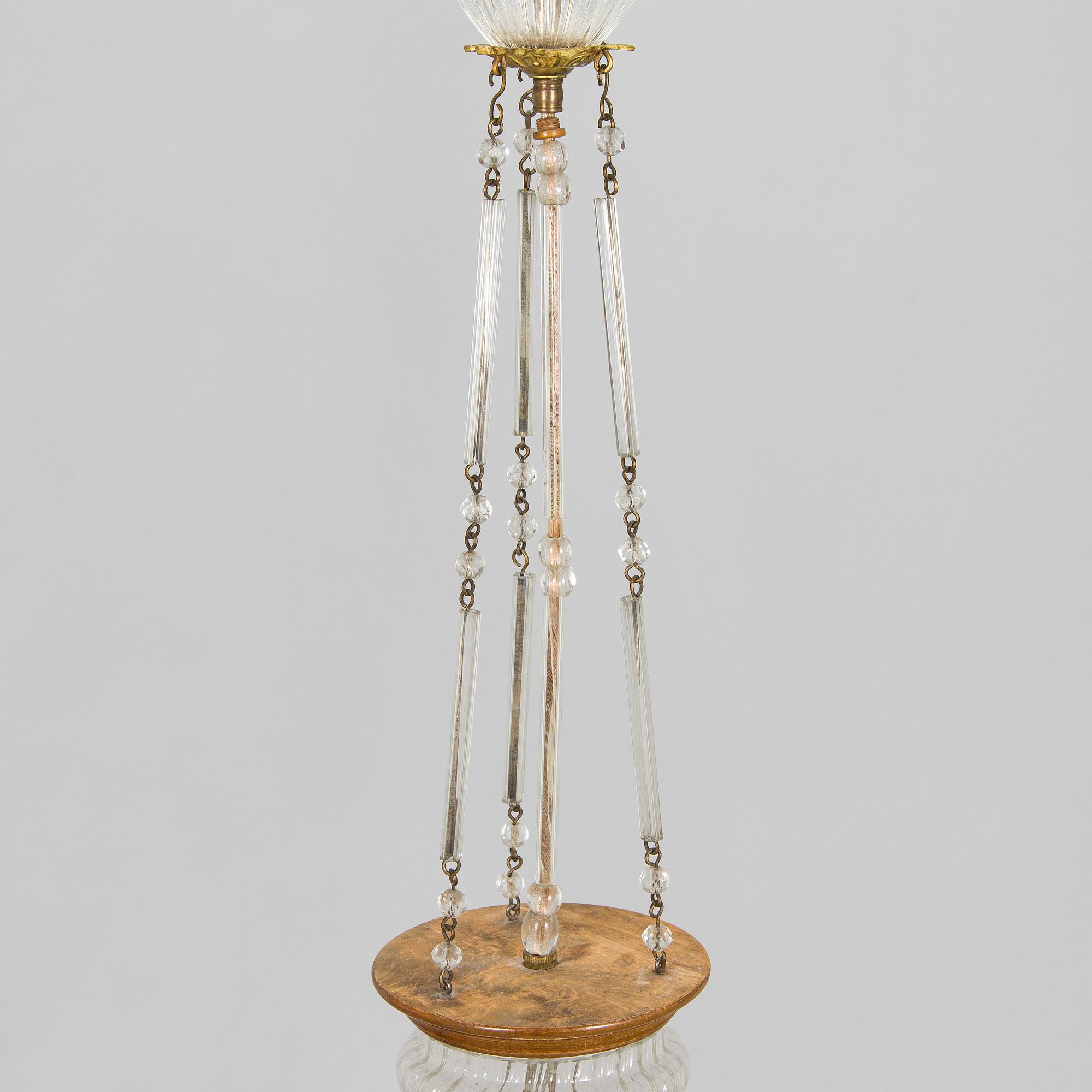 A glass ceiling light, first half of the 20th Century.