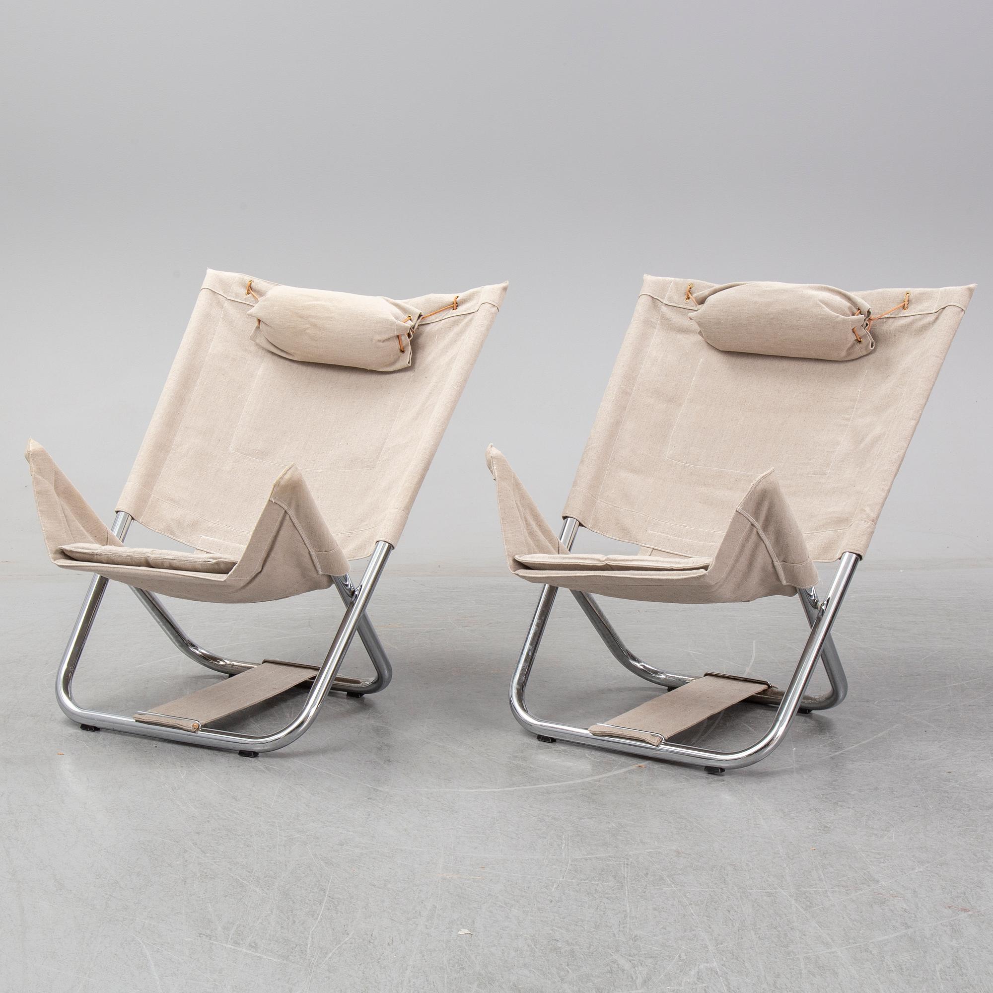 BÖRGE LINDAU & BO LINDEKRANTZ, a pair of 1970's 'X 75-4' armchairs, Lammhults.