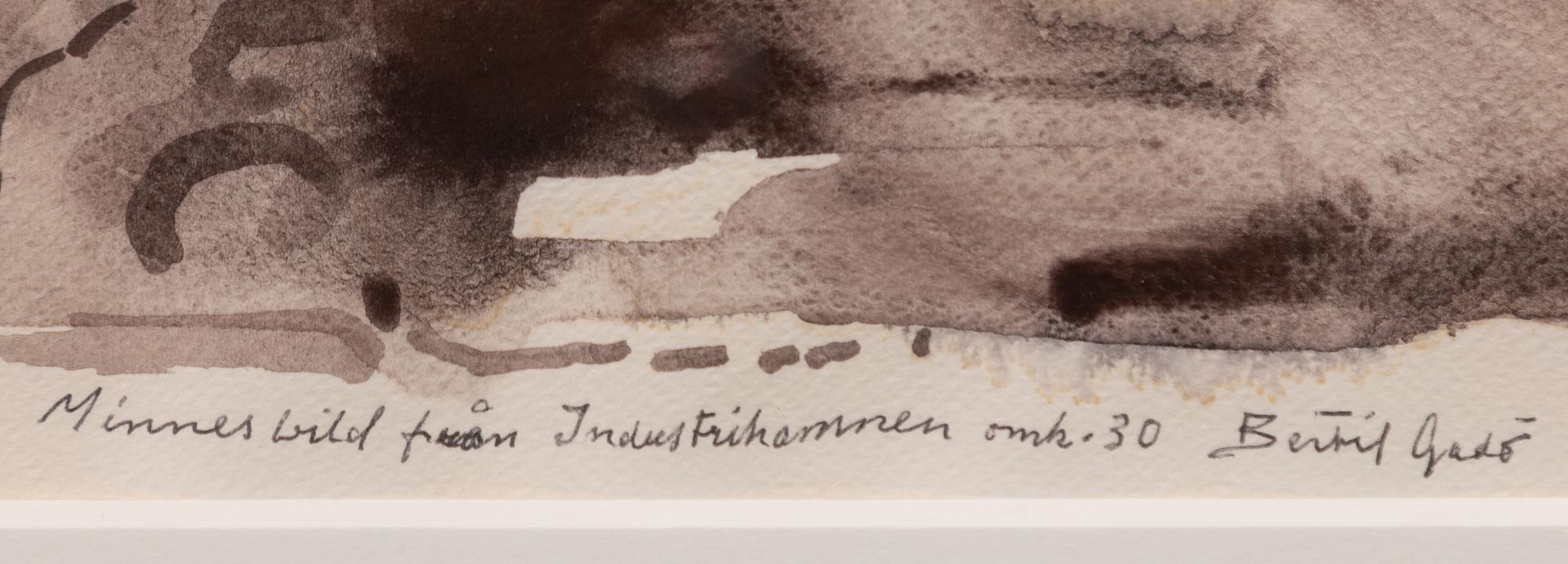 Bertil Gadö, "Minnesbild från Industrihamnen".