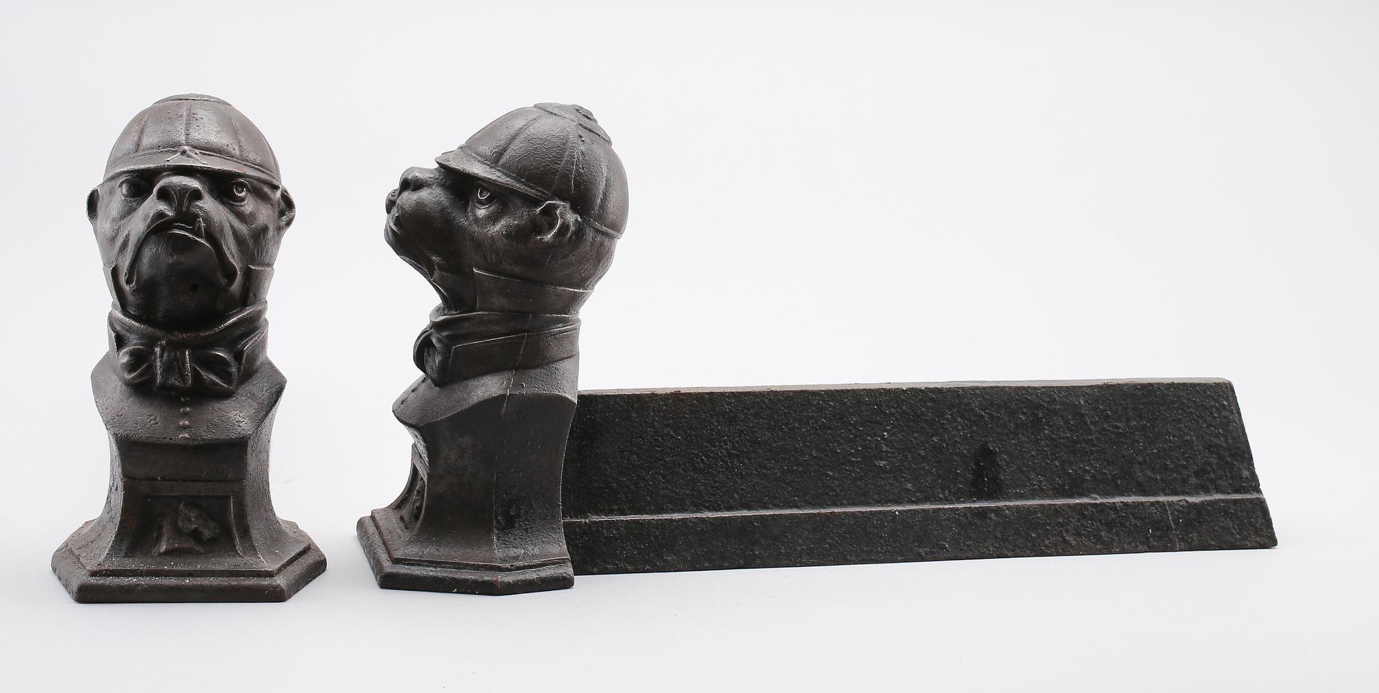 ELDHUNDAR, 1 par, gjutjärn, 1900-tal.