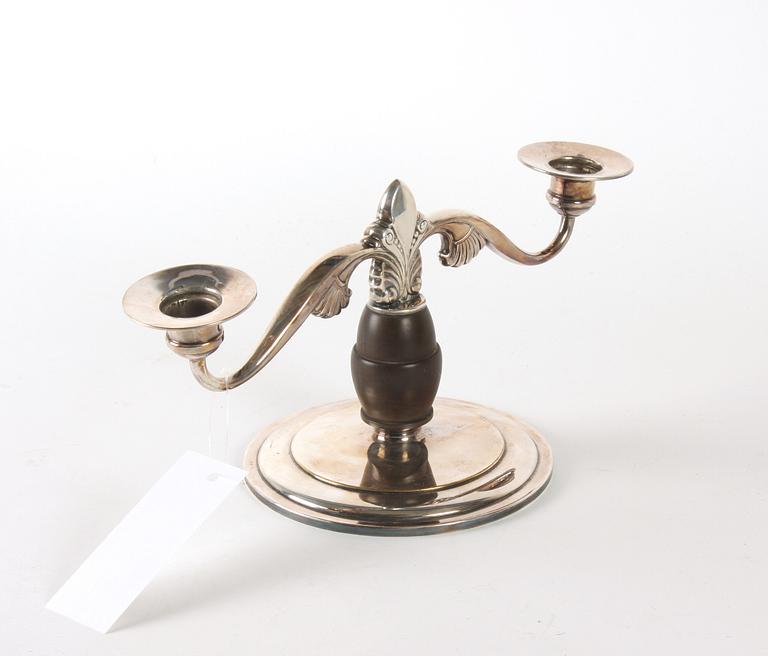 KANDELABER, art decostil, nysilver.