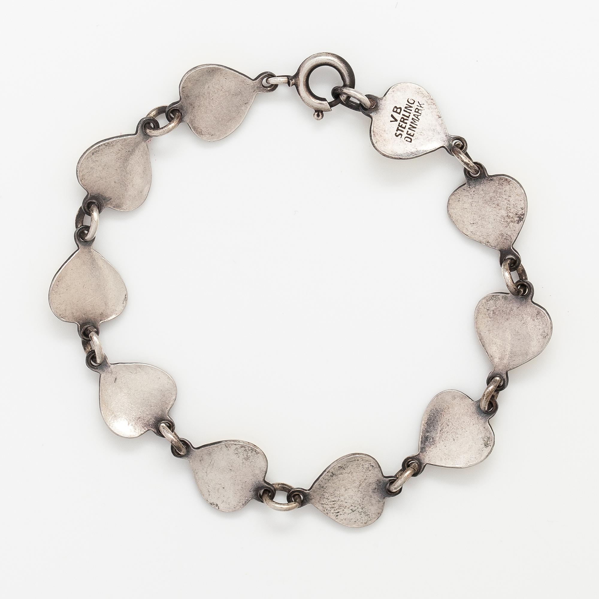 Volmer Bahner, Armband, silver, emalj. Danmark.