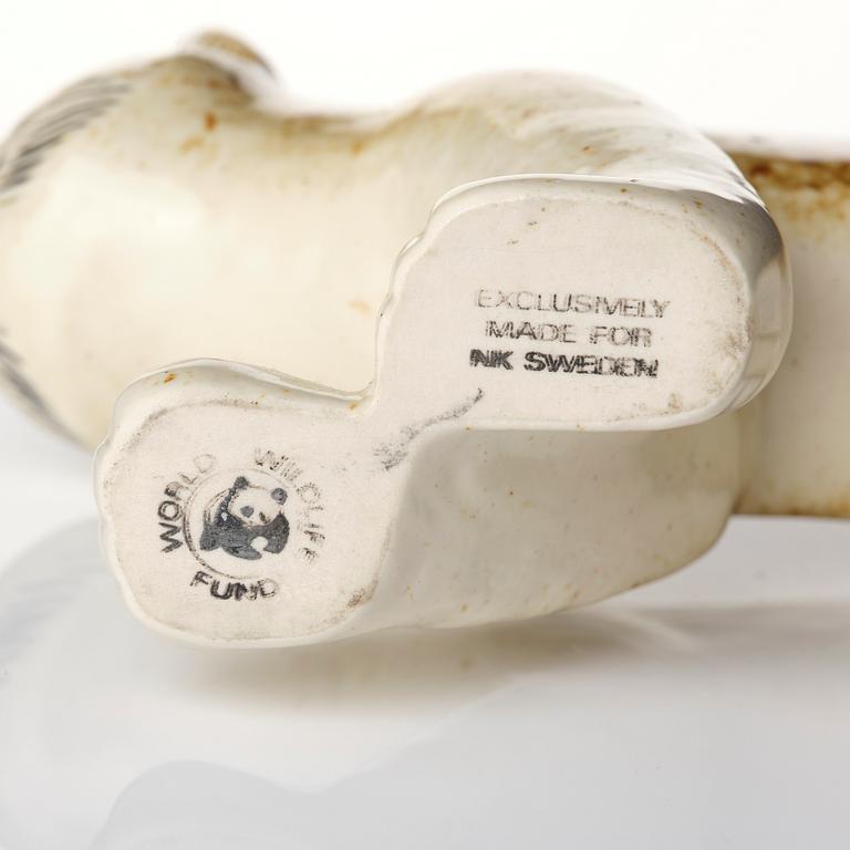 Lisa Larson, Figure, Lynx, stoneware, Gustavsberg for the Nordic Company/WWF.