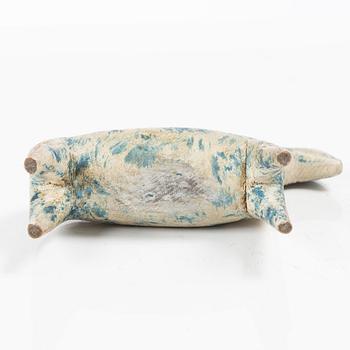 A carved and polychrome painted Dalecarlian horse, circa 1900.