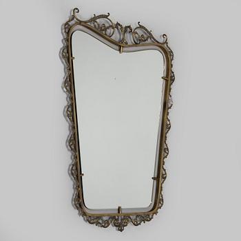 A 1950s/60s Italian brass mirror.