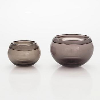 Timo Sarpaneva, skålar, 4 st, "Pantareuna",  signerade Timo Sarpaneva Iittala -57.