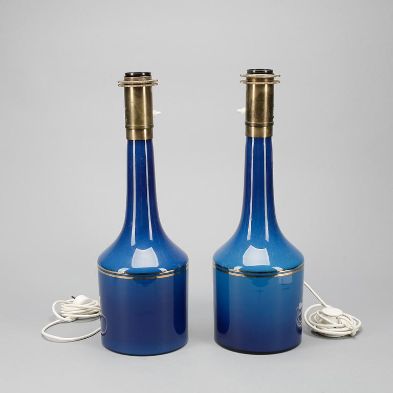 BORDSLAMPOR, ett par, Ateljé Lyktan, Åhus, 1960/70-tal.