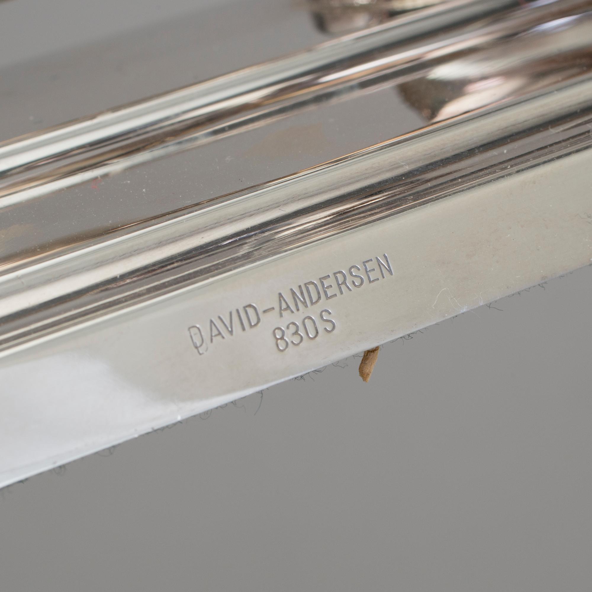 KANDELABER, silver, David Andersen, Norge, 1900-talets andra hälft.