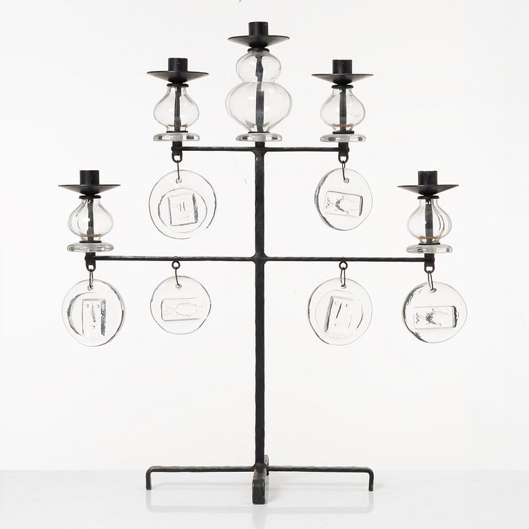 Erik Höglund, a candelabrum, Boda Smide.