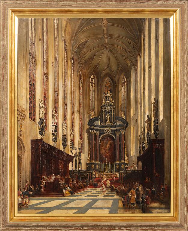 DAVID ROBERTS, in the manner of, oil on canvas.