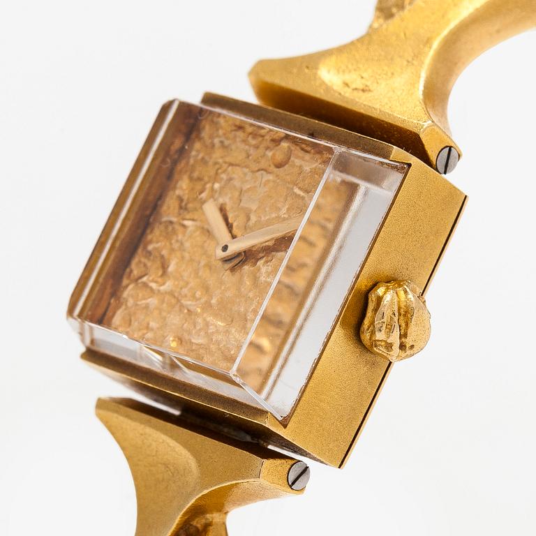 Björn Weckström, an 18K gold 'Time Adviser' wristwatch. Lapponia 1975.