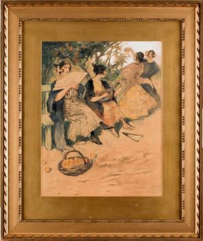 Allan Österlind · ALLAN ÖSTERLIND, akvarell, Ronda, Spanien, sign, omkring 1900.