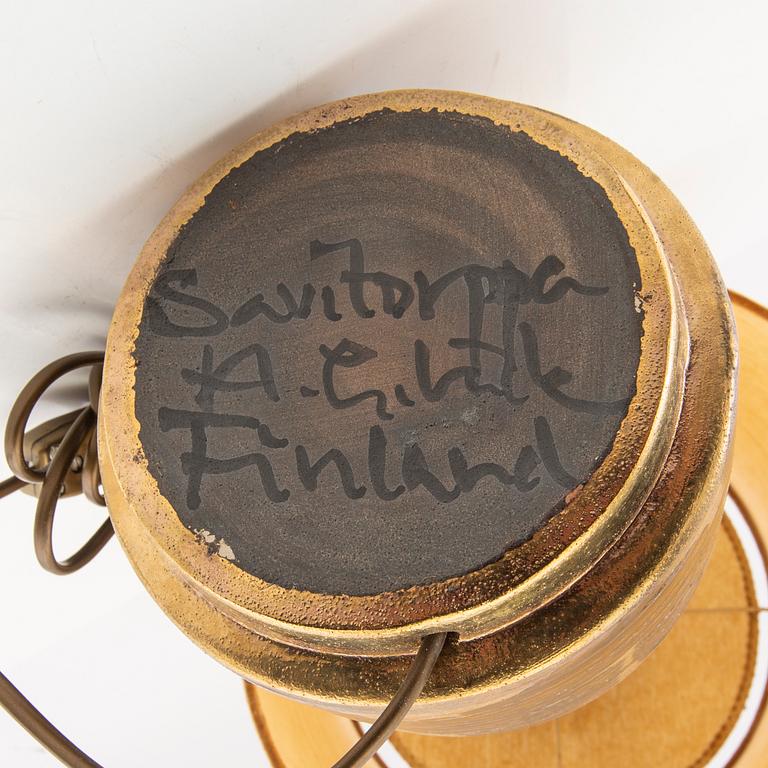 Kauko Forsvik, bordslampa, Savitorppa, signerad Finland 1970-80-tal.