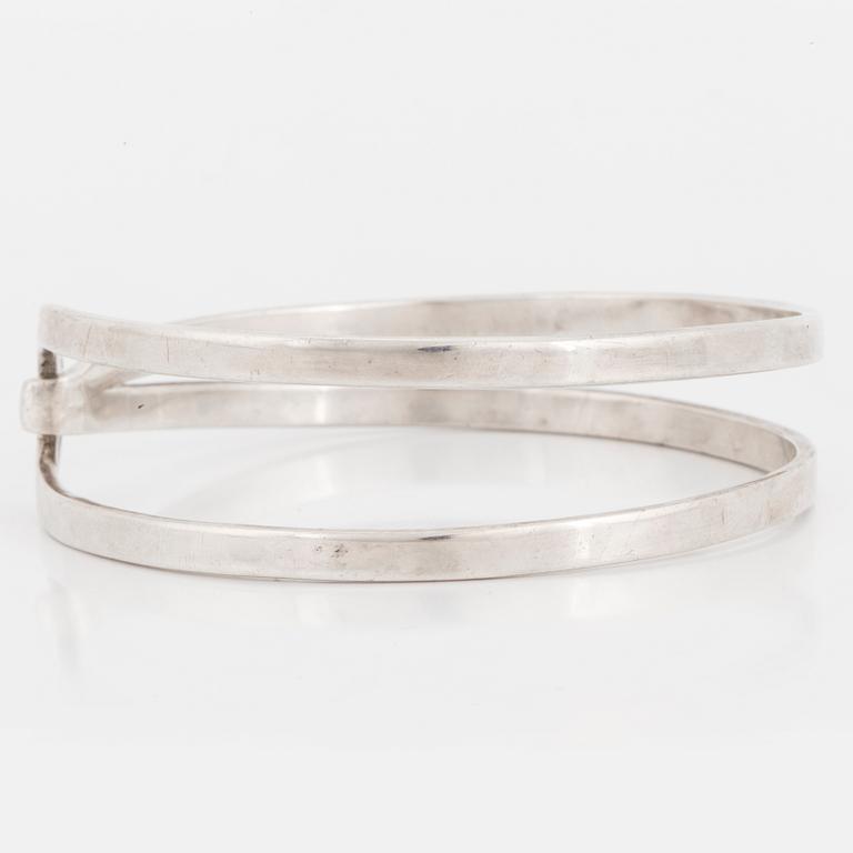ANDERS HÖGBERG, stel armring, sterling silver, Göteborg 1979.