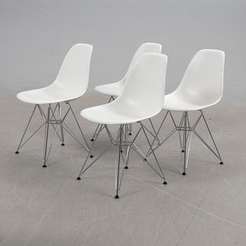 Charles & Ray Eames, chairs, 4 pcs, "Plastic chair DSR", Vitra, 2016.