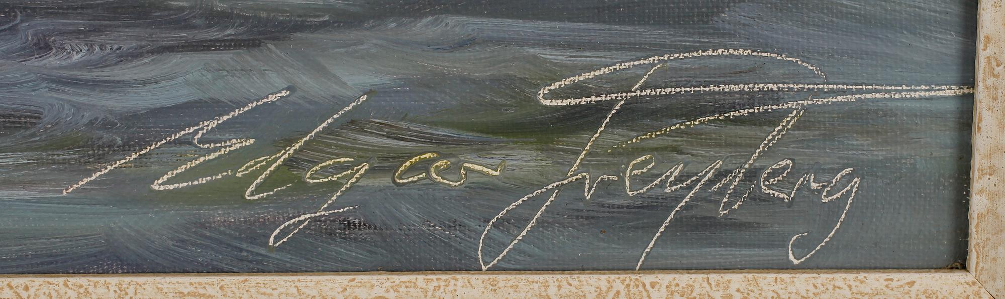 EDGAR FREYBERG, olja på duk, sign.