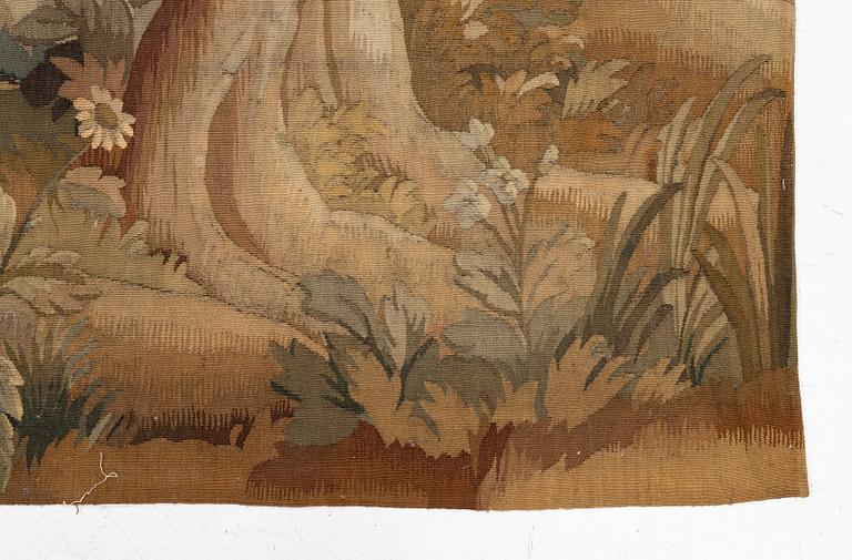 A french 'Verdur' tapestry, c. 200 x 289 cm, France, second half of the 19th century.